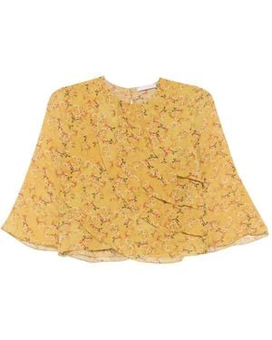 Kristina Ti Blouse Volantée À Fleurs Imprimées - Blue