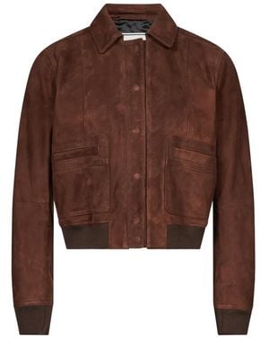 Tagliatore Katia Suede Bomber Jacket - Brown