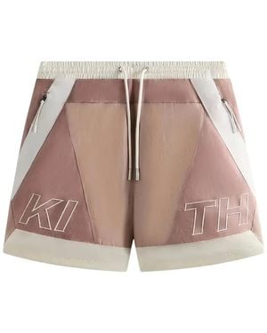 Kith Turbo Panelled Track Shorts - Pink