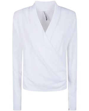 Liviana Conti V-Neck Wrap Knitwear - White