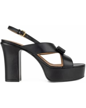 Ferragamo Vara Plateau-Sandalen Mit Schleife - Schwarz