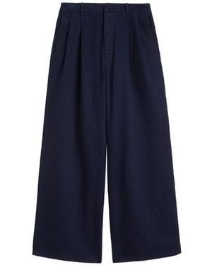 Jil Sander Pleated Oversized Jeans - Blue