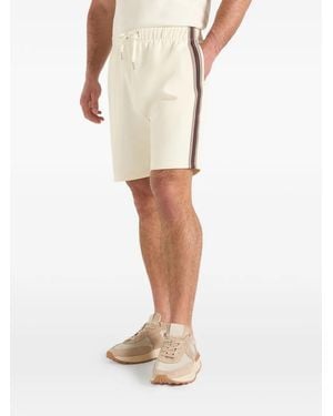 Manière De Voir Taped Cotton Shorts - Natural