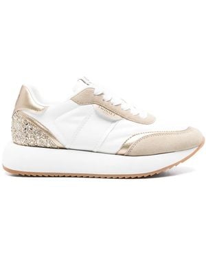 Twinset Glitter-Detailing Trainers - White