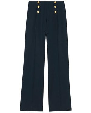 Tara Jarmon Button Trousers - Blue