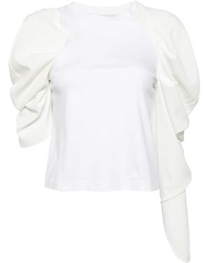 BESFXXK Blouse À Manches Bouffantes - Blanc