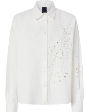 Pinko Long Sleeve Shirt With Classic Collar - White