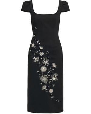 Cinq À Sept Abito Midi Midnight Dandelion Iliana - Nero