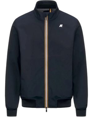 K-Way Logo-Patch Jacket - Blue