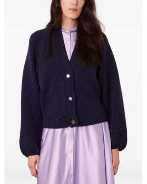 Officine Generale Cardigan Jaimie Con Maniche A Palloncino - Blu