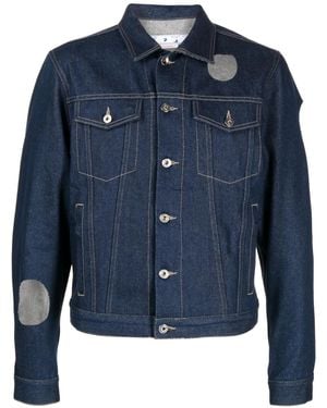 Off-White c/o Virgil Abloh Cut-Out Denim Jacket - Blue