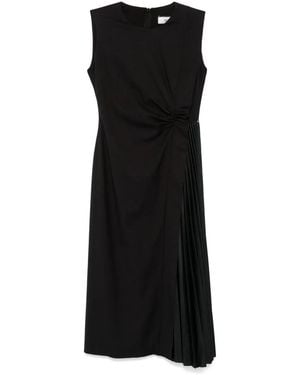 Nissa Asymmetric Midi Dress - Black
