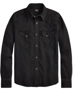 RRL Besticktes Hemd - Schwarz