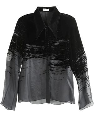 GRACE LING Camisa De Vestir Glitch - Negro