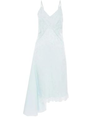 Victoria Beckham Crushed Cami Asymmetric Midi Dress - White