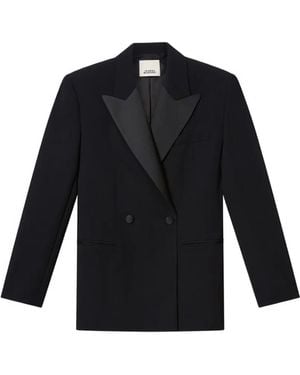 Isabel Marant Ranyae Peak-Lapel Blazer - Black
