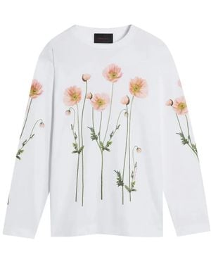Simone Rocha Poppy Langarmshirt Mit Print - Weiß