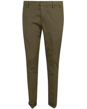 Dondup Pantalones Chinos Gaubert Con Cierre Oculto - Verde