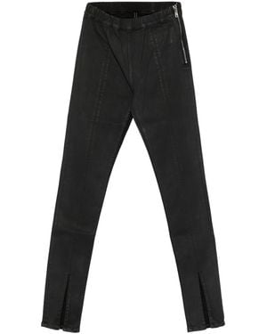 Rick Owens Front-Split Zip-Detail Jeans - Black