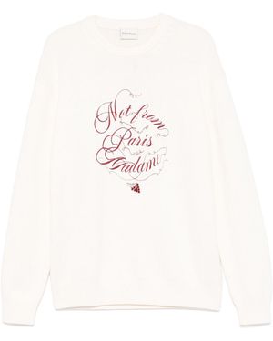 Drole de Monsieur Le Slogan Vignes Jumper - White