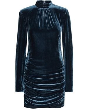 ROTATE BIRGER CHRISTENSEN Velvet Mini Dress - Blue