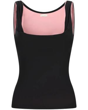 Magda Butrym Square-Neck Tank Top - Black