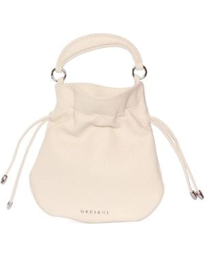 Orciani Handle Drawstring Shoulder Bag - Neutre