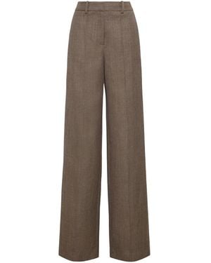 Adam Lippes Wyatt Wide-Leg Trousers - Natural