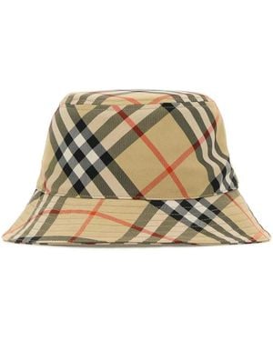 Burberry ヴィンテージチェック バケットハット - ナチュラル