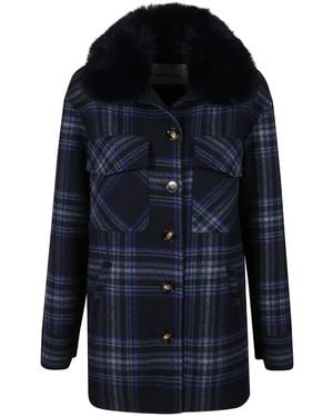 Ava Adore Manteau Zion À Carreaux - Blue