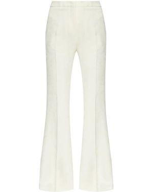 Etro Flared Stretch-Cotton Trousers - White