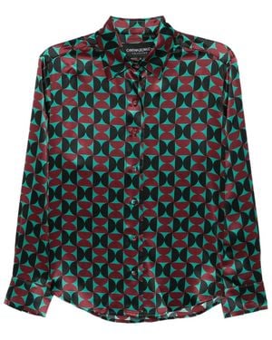 Cynthia Rowley Geometric Pattern Shirt - Green
