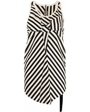 Rick Owens Striped Sleeveless Tank Top - White