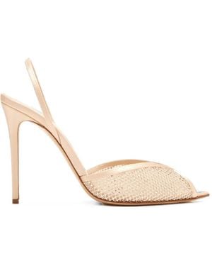 Andrea Wazen Katy 105 Crystal-Embellished Sandals - White