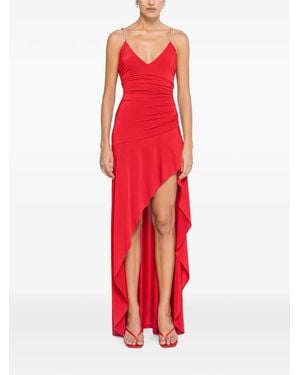 Nissa Vestido Largo Asimétrico - Rojo