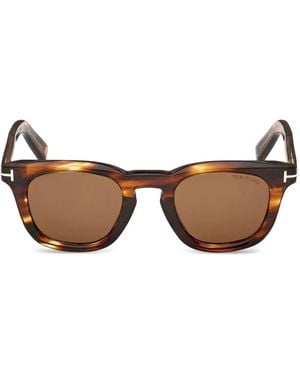 Tom Ford Zonnebril Met Vierkant Montuur - Bruin