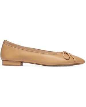Bernardo Barbara Bow-Detail Ballet Flats - Natural