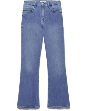 FRAME High-Waisted Flare Jeans - Blue