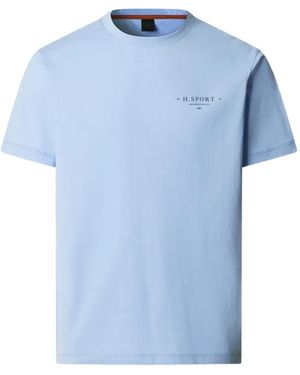 Hackett Graphic-Print T-Shirt - Blue