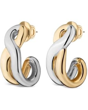 DEMARSON New York Odell Twisted Hoop Earrings - Metallic