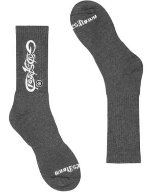 Godspeed New Age Logo-Jacquard Socks - White