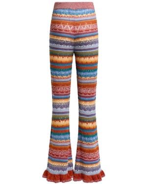 Etro Pantalones Acampanados A Rayas - Rojo
