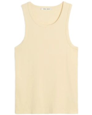 Cmmn Swdn Arturo Ribbed Cotton Tank Top - Natural