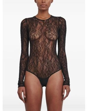 Wardrobe NYC Body Con Maniche Lunghe - Marrone