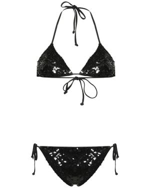 P.A.R.O.S.H. Bikini Met Pailletten - Zwart