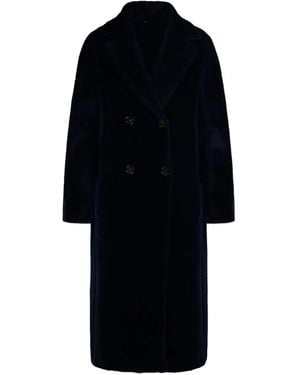 Max Mara アルパカウール ダブルコート - ブラック
