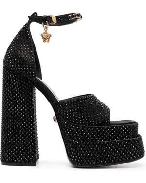 Versace Medusa Aevitas Platform Sandals - Black
