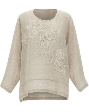 Maurizio Mykonos Lace-Embroidered Blouse - White