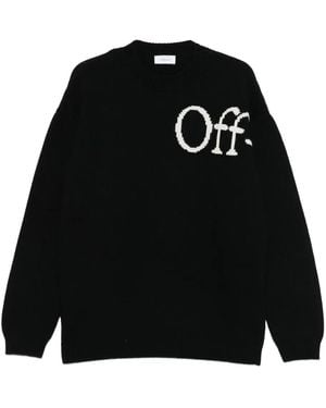 Off-White c/o Virgil Abloh ロゴ セーター - ブラック