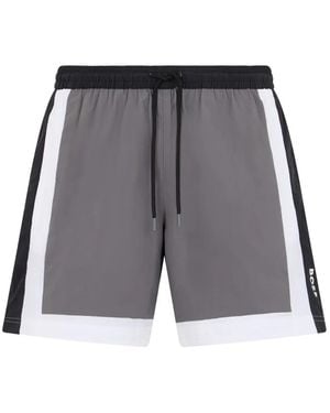BOSS Panelled Swim Shorts - Grey